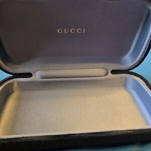 Gucci Black and Gray Eyeglass Case